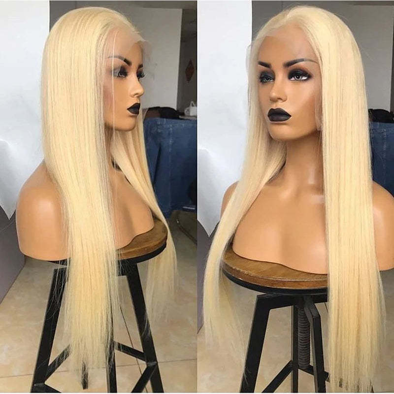 613 Blonde lace frontal human hair wigs