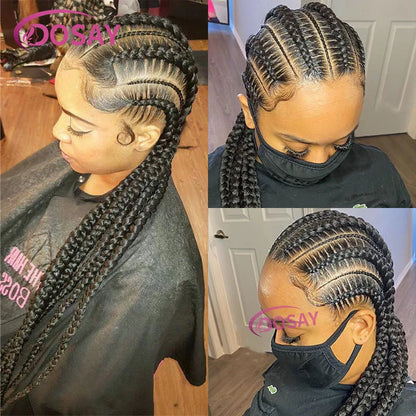 36 Inch Full Lace Braided Wigs For Black Women