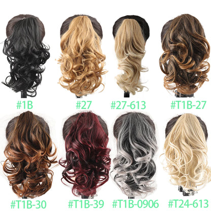 Synthetic Claw Clip In Short Ponytail