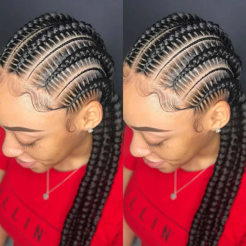 36 Inch Full Lace Braided Wigs For Black Women