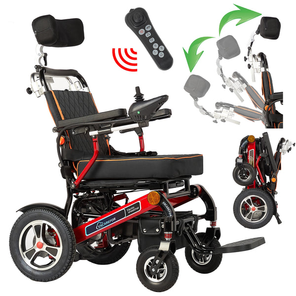 Portable remote control electric wheelchair